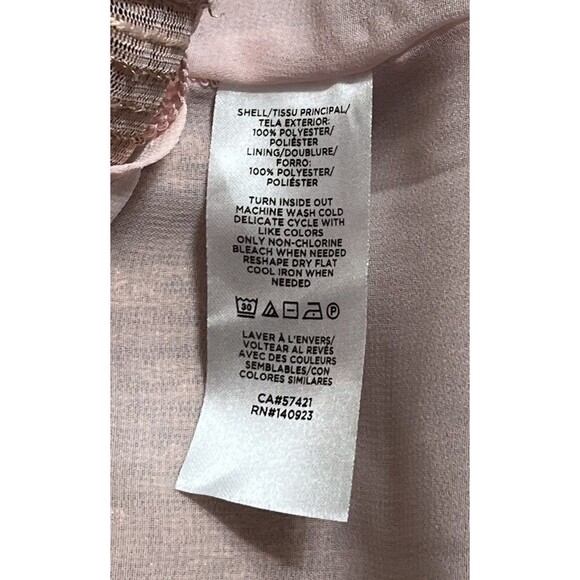 Loft Sequin Double V Tank Top Camisole Womens LP Mean Girls Pink Blush Swiftie - Picture 5 of 7